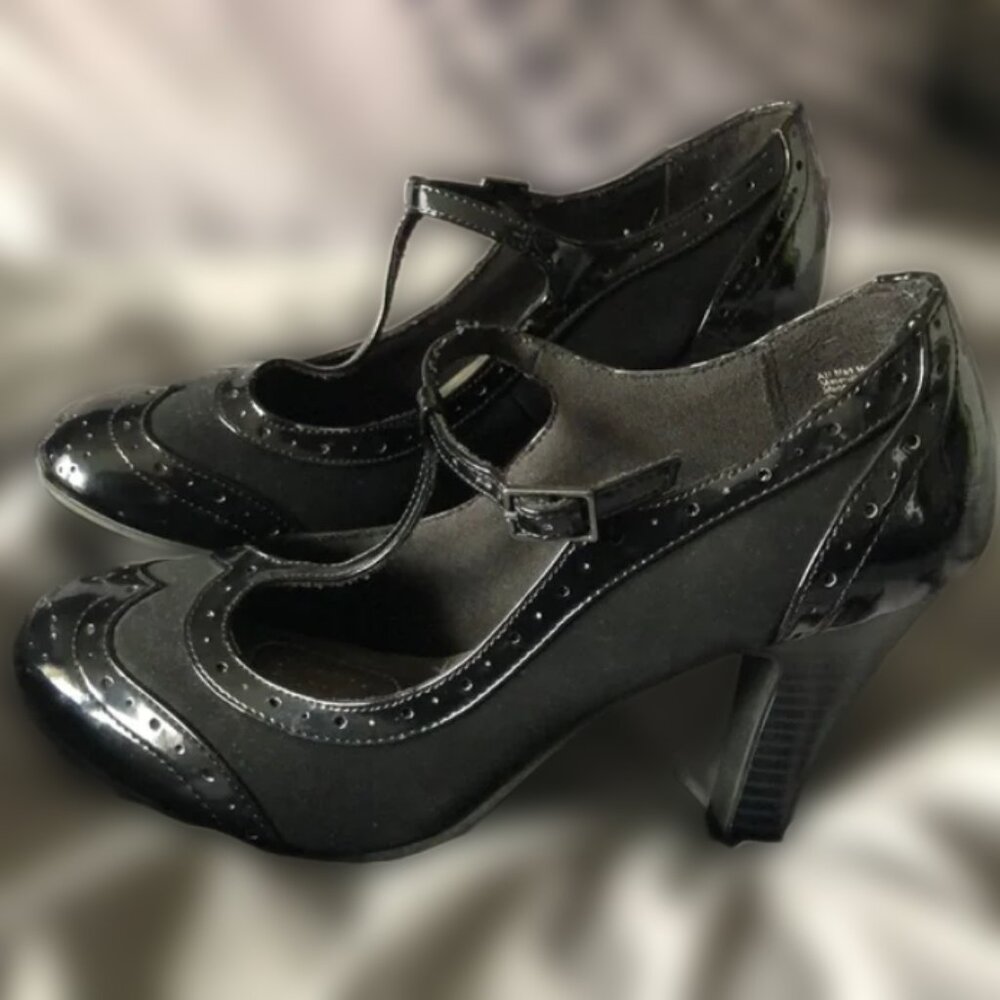 Velvet Mary Janes